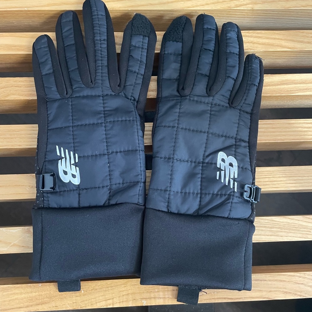 Nike and New Balance. Two pair of running gloves. Size: Small